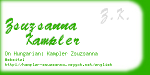 zsuzsanna kampler business card